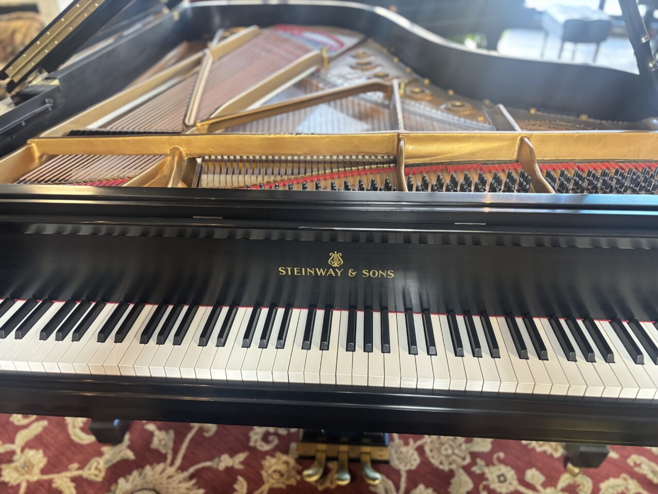 steinway b #336345 fallboard front