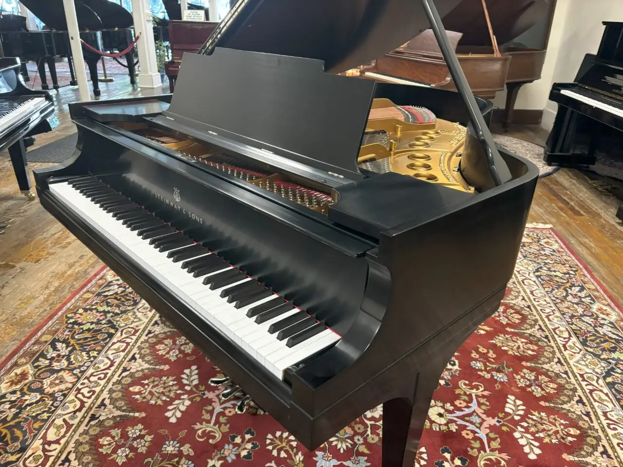 steinway m 205379 nickel right corner