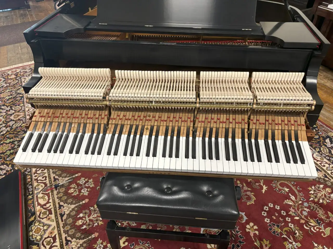 steinway nickel 205379 action overhead